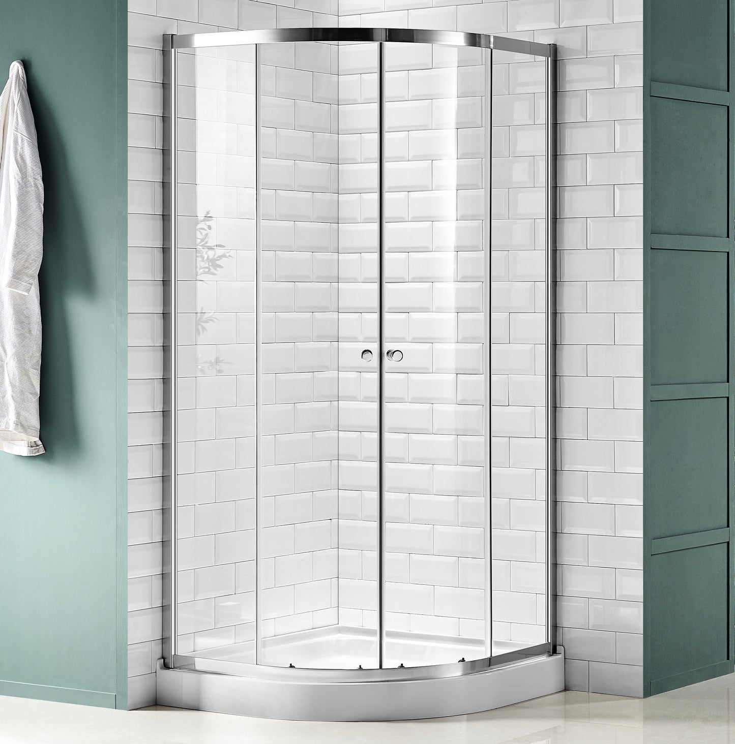 Mare 35 in. x 76 in. Framed Shower Enclosure with TSUNAMI GUARD