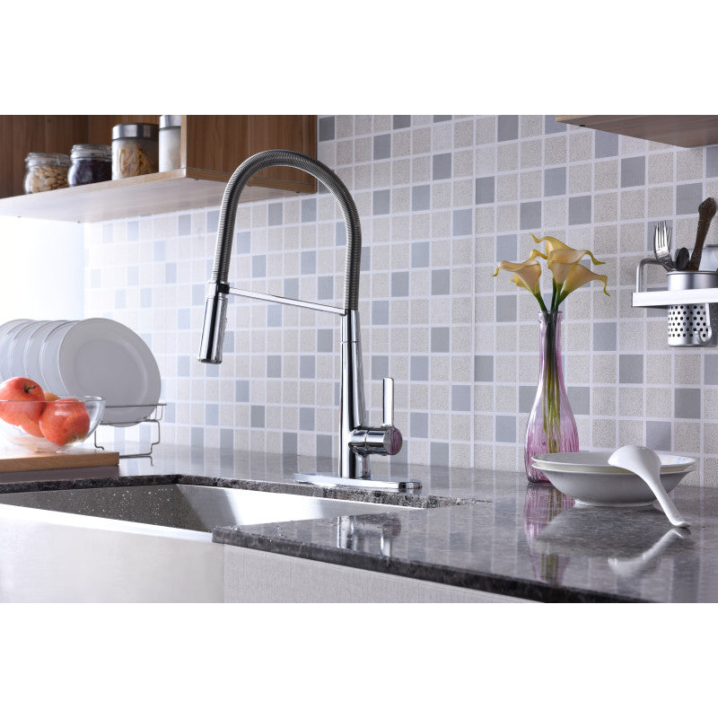 KF-AZ188CH - Apollo Single Handle Pull-Down Sprayer Kitchen Faucet in Polished Chrome