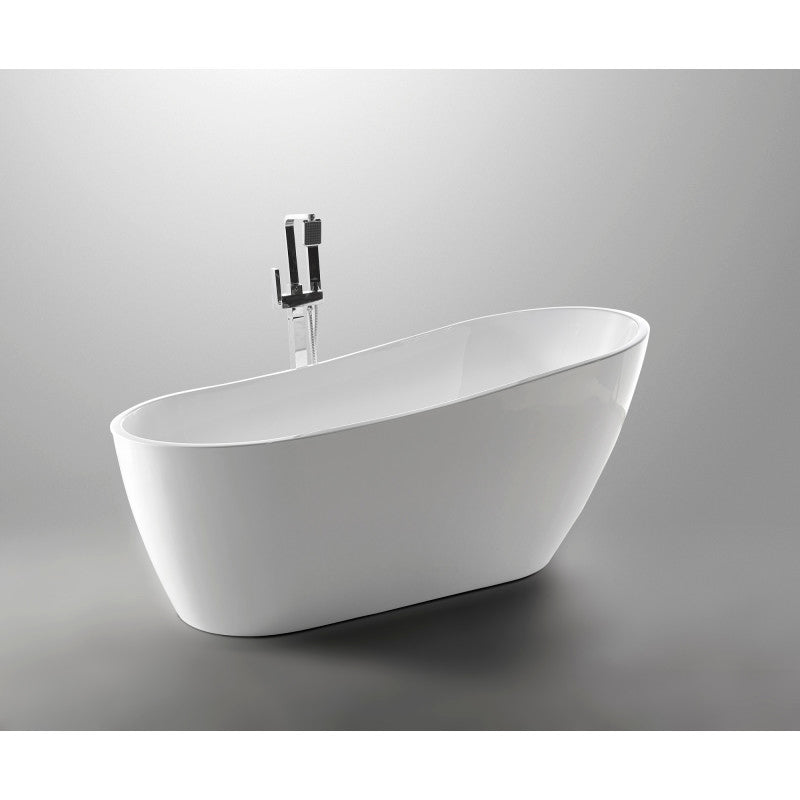 Trend Series 5.58 ft. Freestanding Bathtub in White