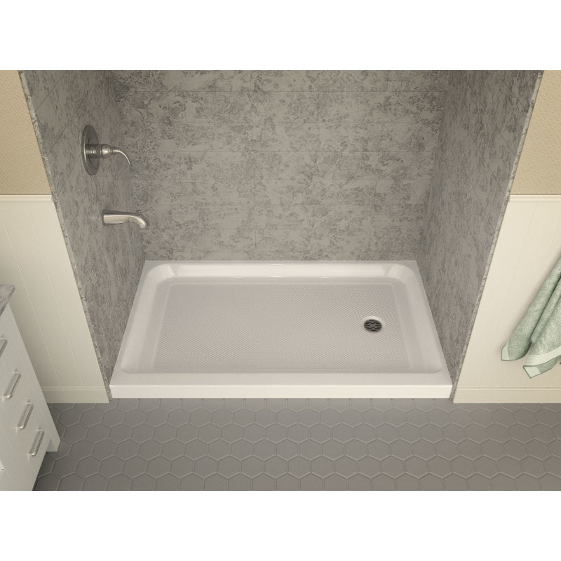 Tier 36 x 60 in. Single Threshold Shower Base in White