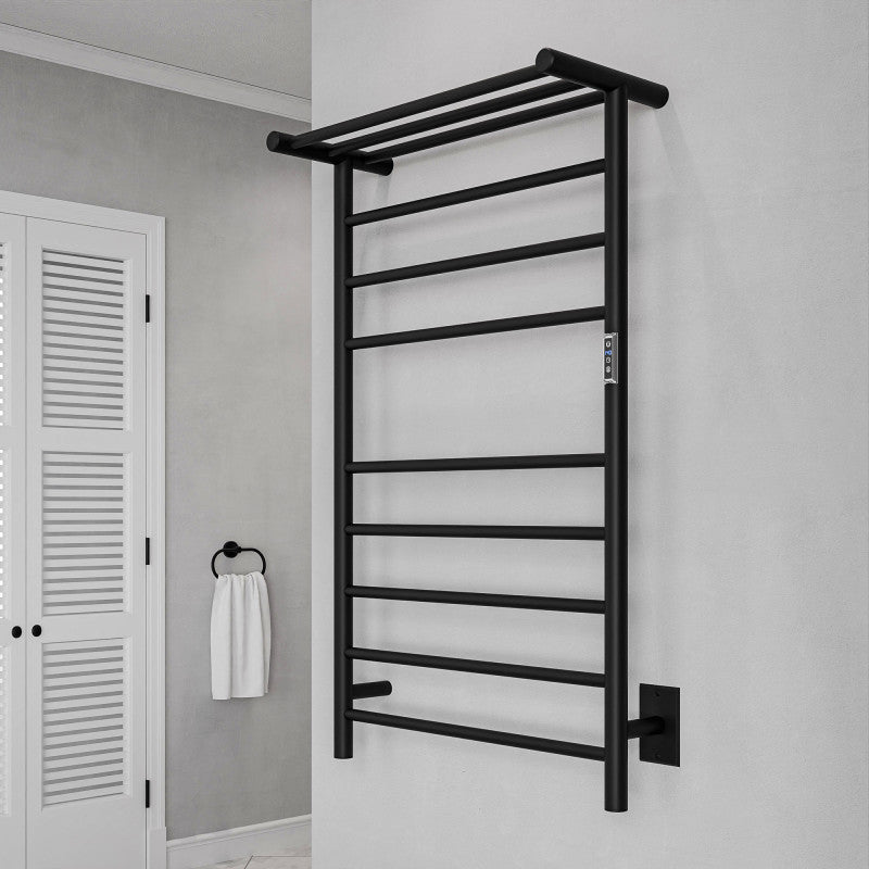 Eve 8-Bar Stainless Steel Wall Mounted Electric Towel Warmer Rack