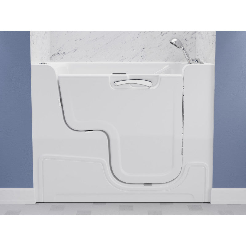 Right Drain FULLY LOADED Wheelchair Access Walk-in Tub with Air and Whirlpool Jets Hot Tub | Quick Fill Waterfall Tub Filler with 6 Setting Handheld Shower Sprayer | Including Aromatherapy, LED Lights, V-Shaped Back Jets, and Auto Drain | 2953WCRWD