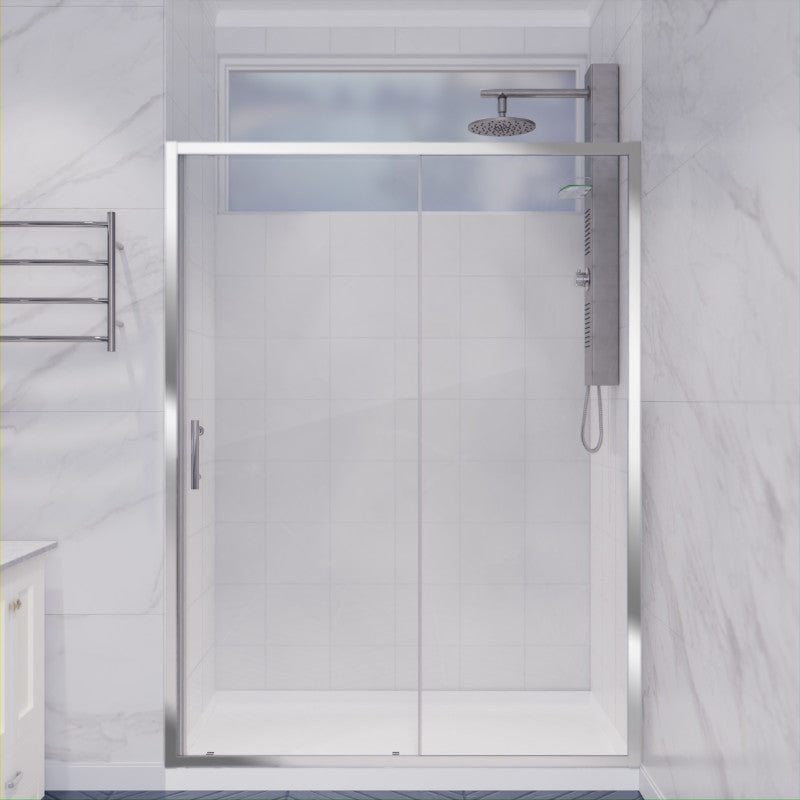 SD-AZ052-01CH - Halberd 48 in. x 72 in. Framed Shower Door with TSUNAMI GUARD in Polished Chrome