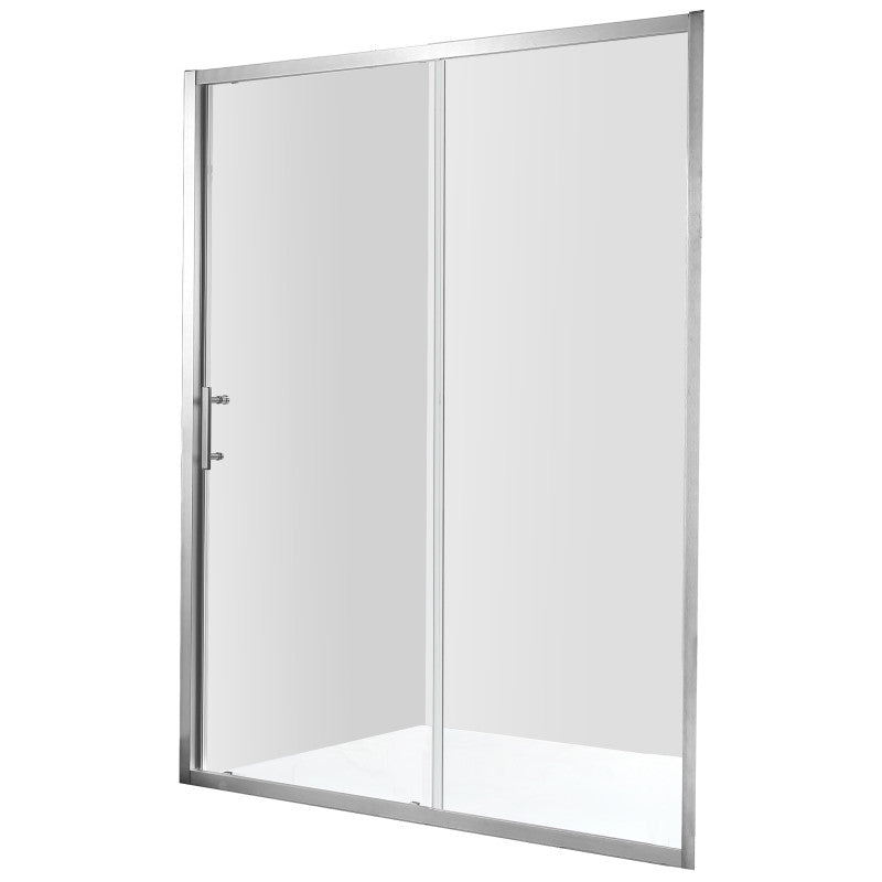 Halberd 48 in. x 72 in. Framed Shower Door with TSUNAMI GUARD in Brushed Nickel