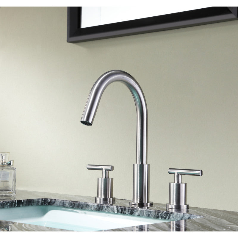 L-AZ190BN - Roman 8 in. Widespread 2-Handle Bathroom Faucet in Brushed Nickel