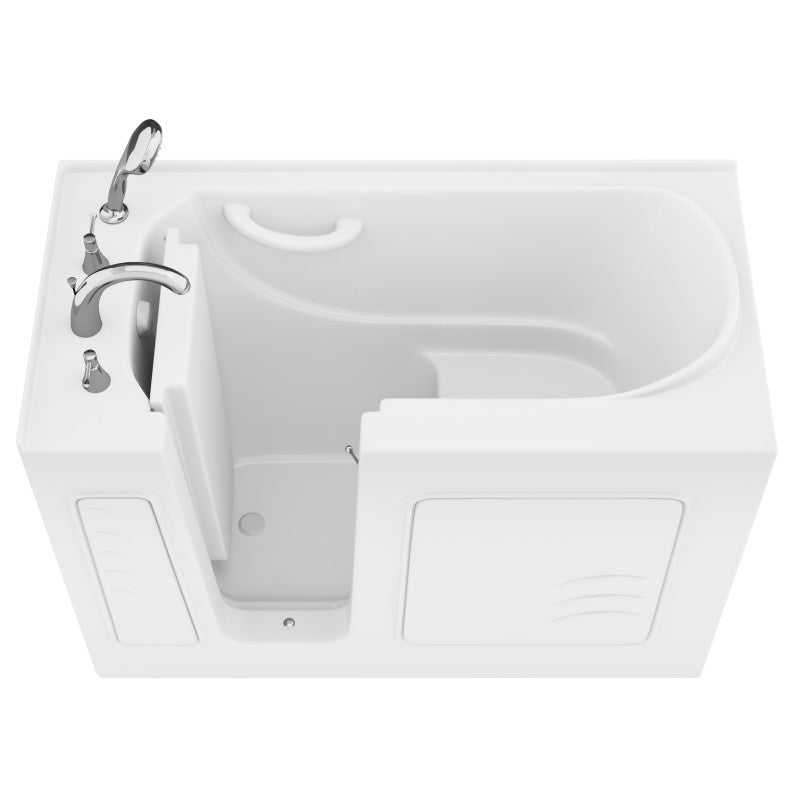 AZB2653LWS - Value Series 26 in. x 53 in. Left Drain Quick Fill Walk-In Soaking Tub in White