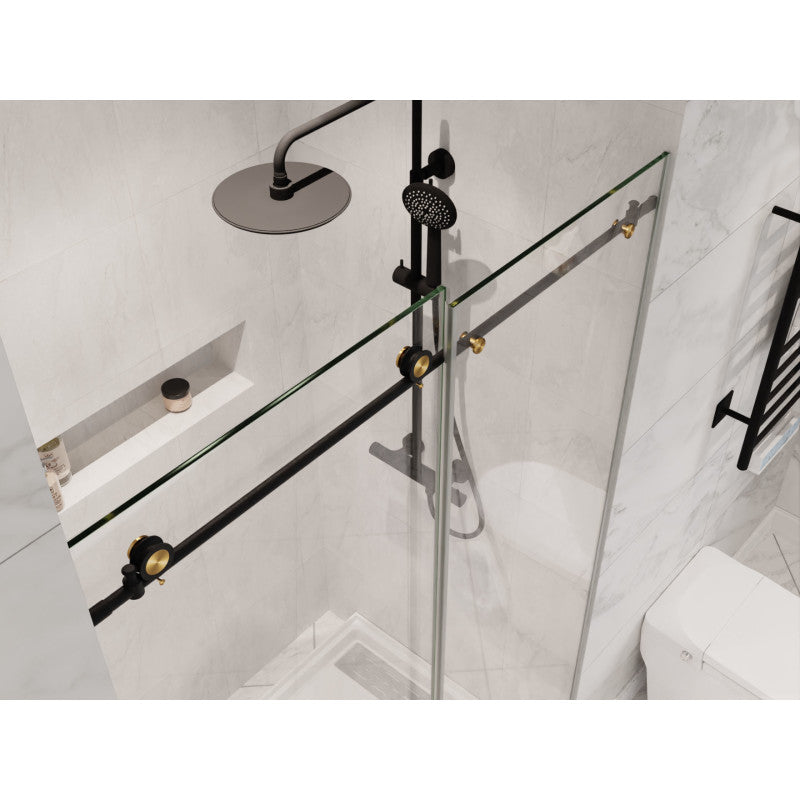 Madam Series 48 in. by 76 in. Frameless Sliding Shower Door with Handle