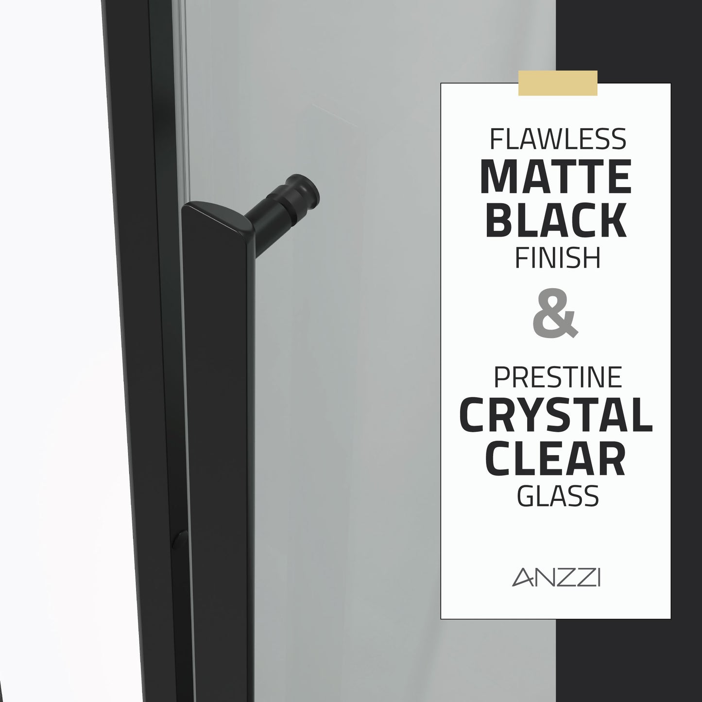 Stellar Series 60 in. x 76 in. Frameless Sliding Shower Door with Handle