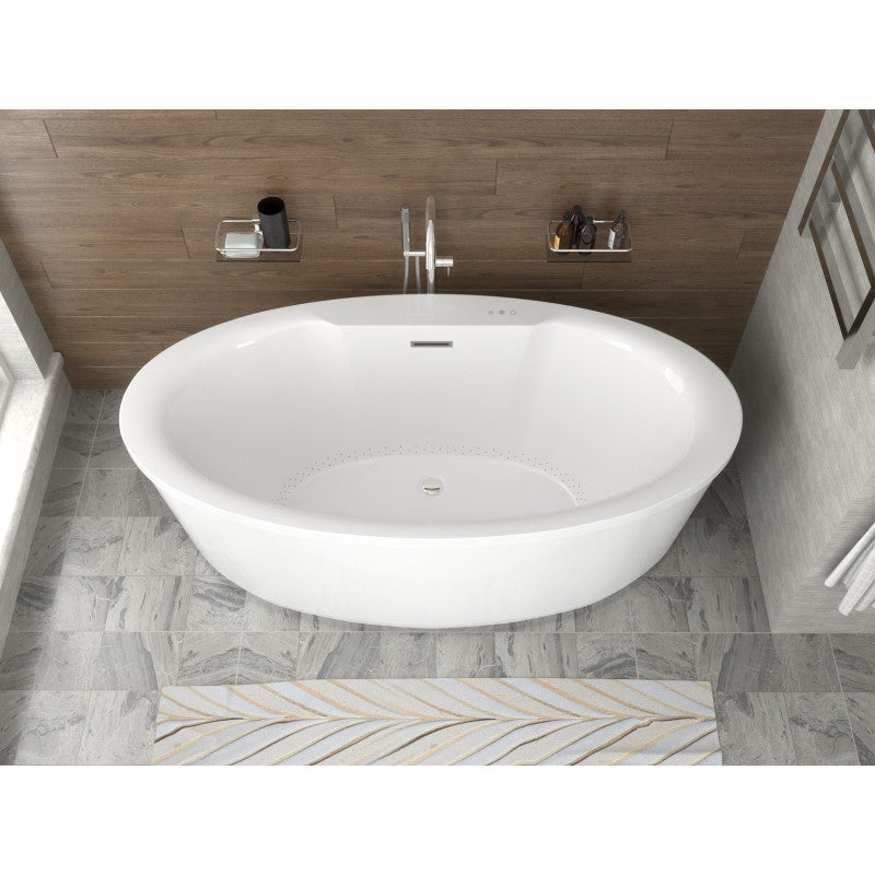 Jarvis Series 67" Air Jetted Freestanding Acrylic Bathtub in White
