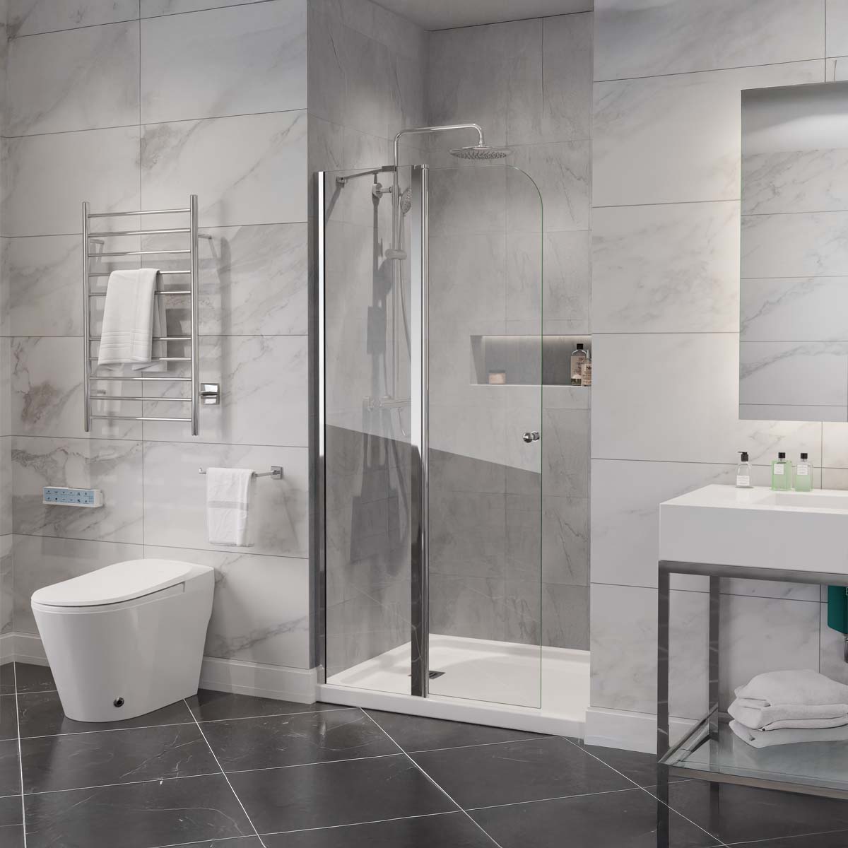 Romance 72-in. x 33.5-in. Frameless Swinging Shower Door