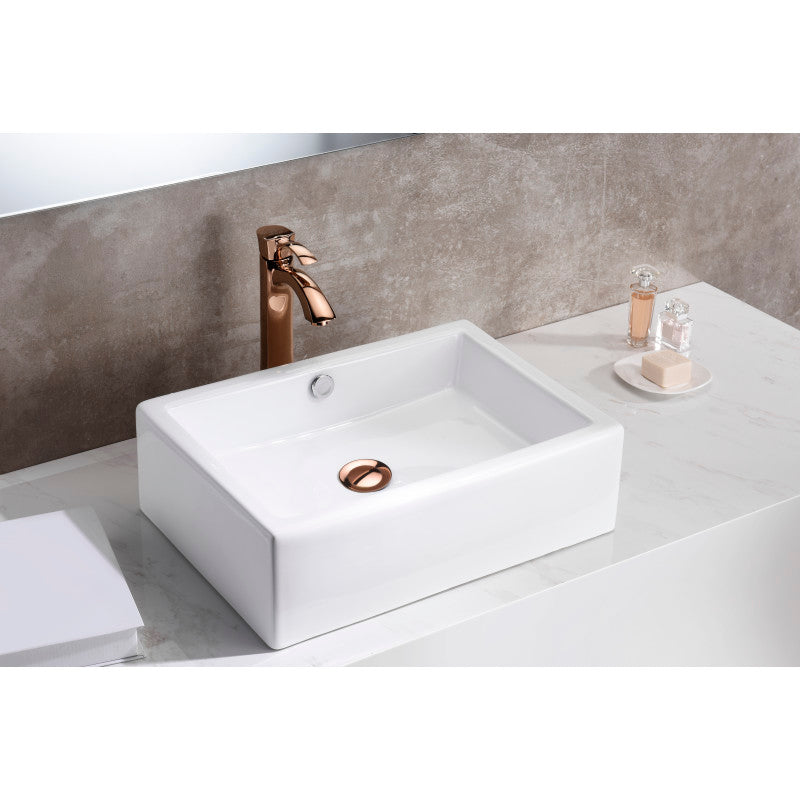 Deux Series Ceramic Vessel Sink in White