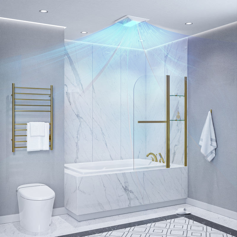 Bathroom Fan Led Shower Light With Bluetooth Speaker EF-AZ103WH
