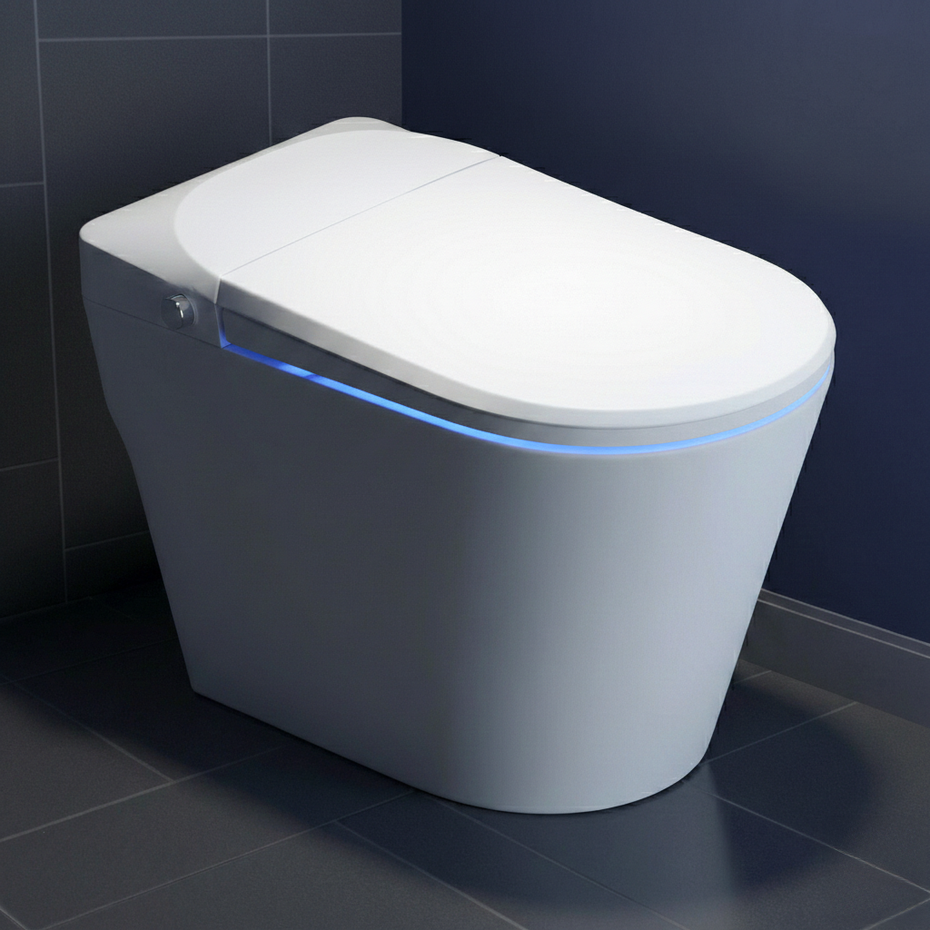 ENVO Echo Elongated 1.28 GPF Smart Bidet Toilet in White with Auto Open, Auto Close, Auto Flush, and Heated Seat