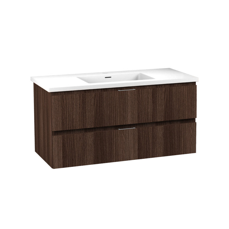 VT-CT39-DB - Conques 39 in W x 20 in H x 18 in D Bath Vanity in Dark Brown with Cultured Marble Vanity Top in White with White Basin