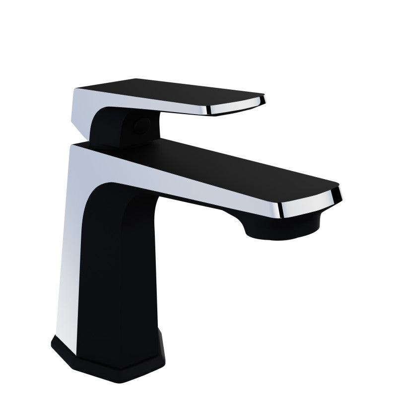 L-AZ903MB-CH - Single Handle Single Hole Bathroom Faucet With Pop-up Drain in Matte Black & Chrome