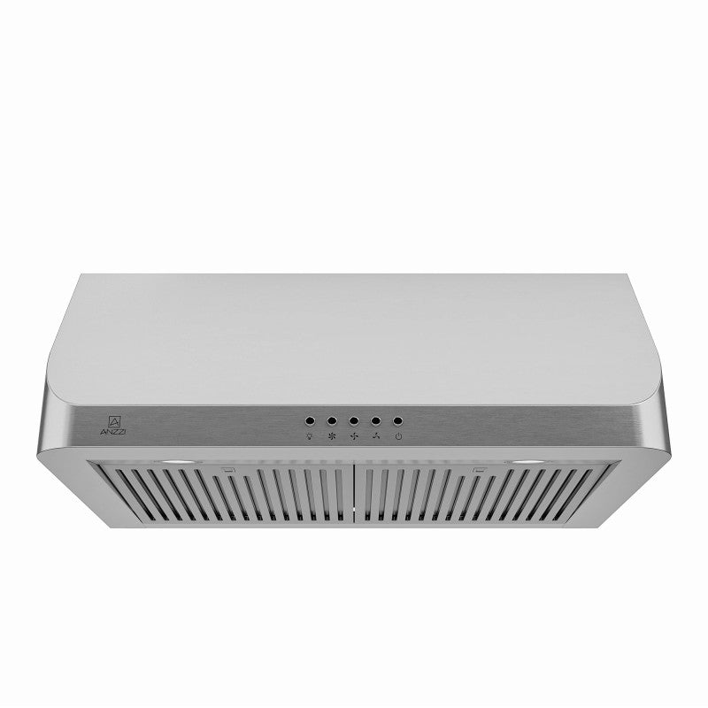 ANZZI 30-Inch 450 CFM 3-Speed Stainless Steel Under Cabinet Convertible Residential Range Hood with LED Lamp