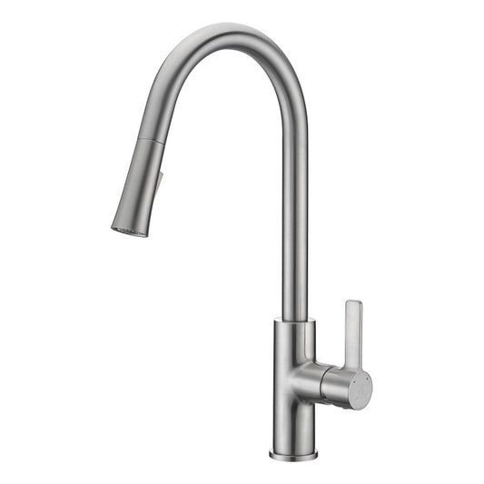 KF-AZ1675BN - Serena Single Handle Pull-Down Sprayer Kitchen Faucet in Brushed Nickel