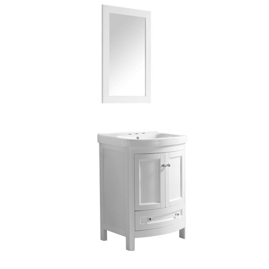 VT-MRCT2024-WH - Montresor 24 in. W x 34 in. H Bathroom Vanity Set in Rich White