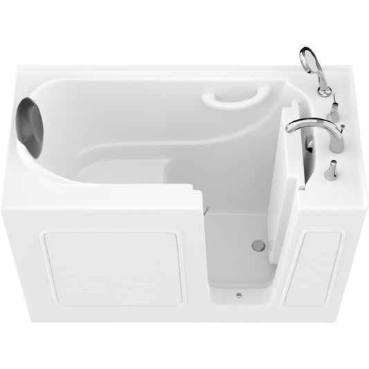 AMZ2653RWS-CP - 53 - 60 in. x 26 in. Right Drain Soaking Walk-in Tub in White