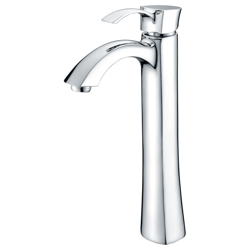 Spirito Series Deco-Glass Vessel Sink in Churning Silver with Harmony Faucet in Chrome