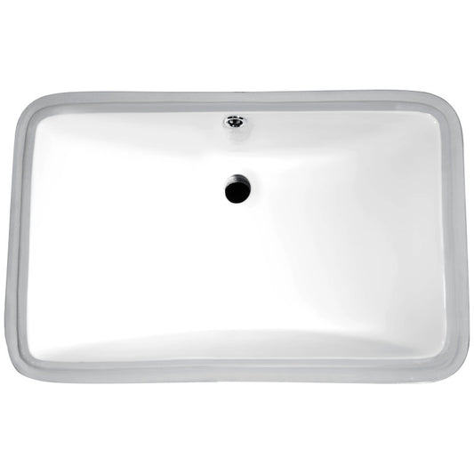 ANZZI Series 20.5 in. Ceramic Undermount Sink Basin in White