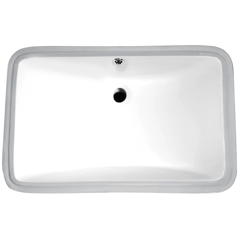 20.5 in. Ceramic Undermount Sink Basin in White