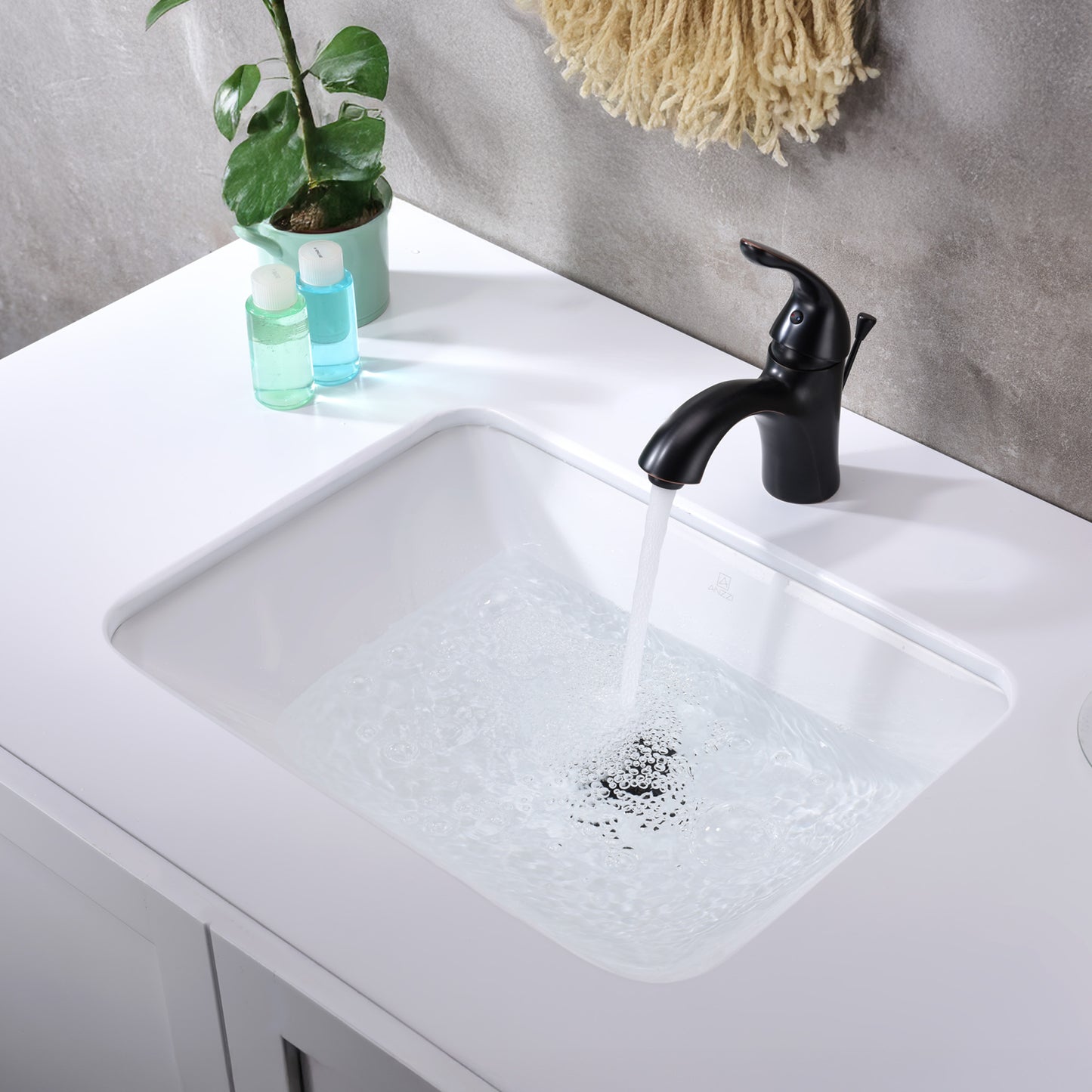 Dahlia Series 20.5 in. Ceramic Undermount Sink Basin in White
