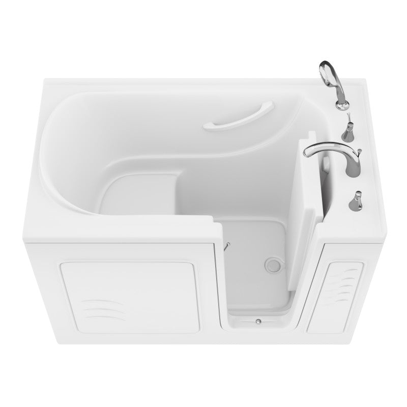 AZB3053RWS - Value Series 30 in. x 53 in. Right Drain Quick Fill Walk-In Soaking Tub in White