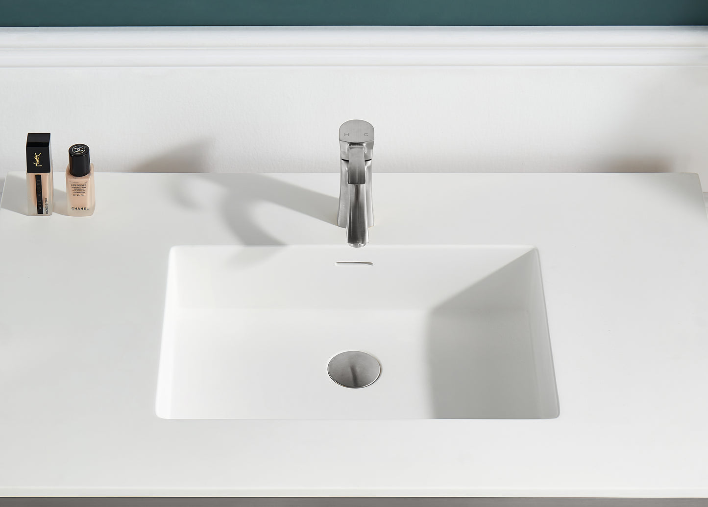 Orchard 36 in. Console Sink with Glossy White Counter Top