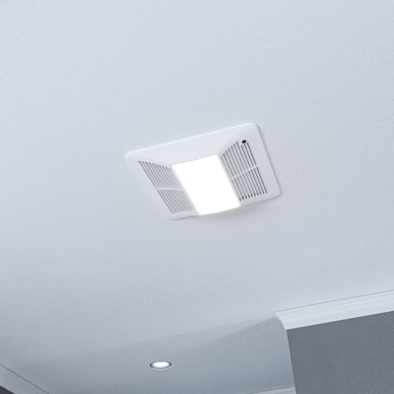 Broad Series 150 CFM Ceiling Mount Bathroom Exhaust Fan with Brilliant LED Light and ENERGY STAR in Soothing White