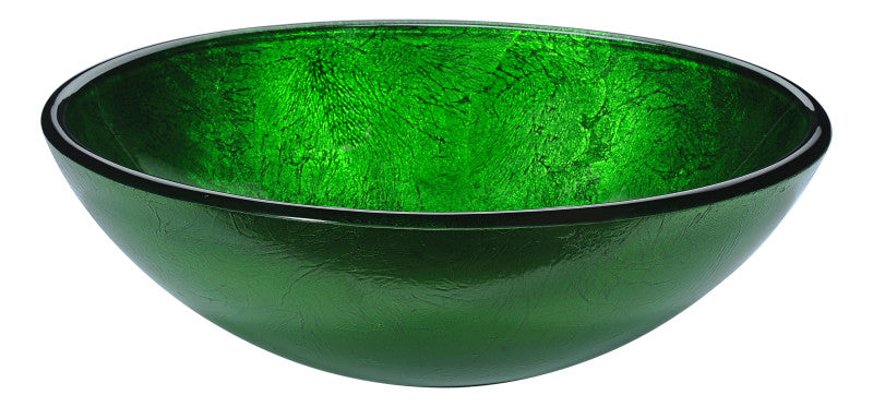 Gardena Series Deco-Glass Vessel Sink in Verdure Green