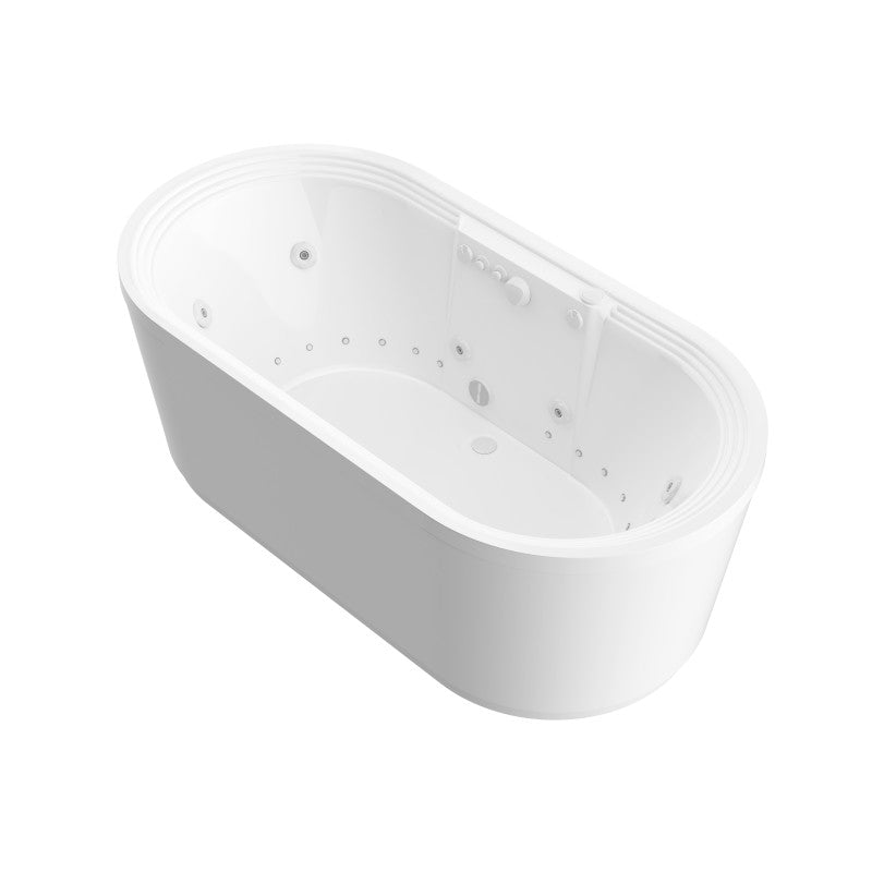 Atlantis Whirlpools Royale 34 x 67 Oval Freestanding Air & Whirlpool Water Jetted Bathtub