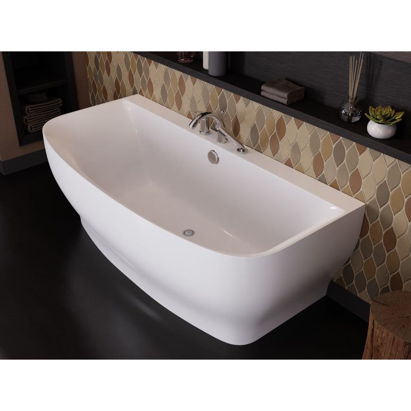 FT-FR112473CH - Bank Series 5.41 ft. Freestanding Bathtub with Deck Mounted Faucet in White