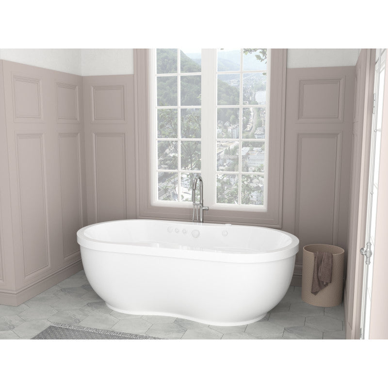 Atlantis Whirlpools Embrace 34 x 71 Oval Freestanding Air & Whirlpool Water Jetted Bathtub