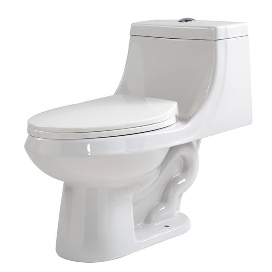 Odin 1-piece 1.6 GPF Dual Flush Elongated Toilet in White