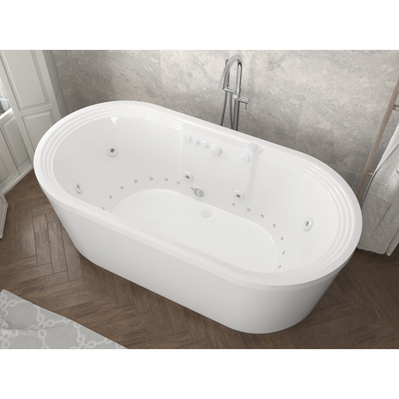 Atlantis Whirlpools Royale 34 x 67 Oval Freestanding Air & Whirlpool Water Jetted Bathtub