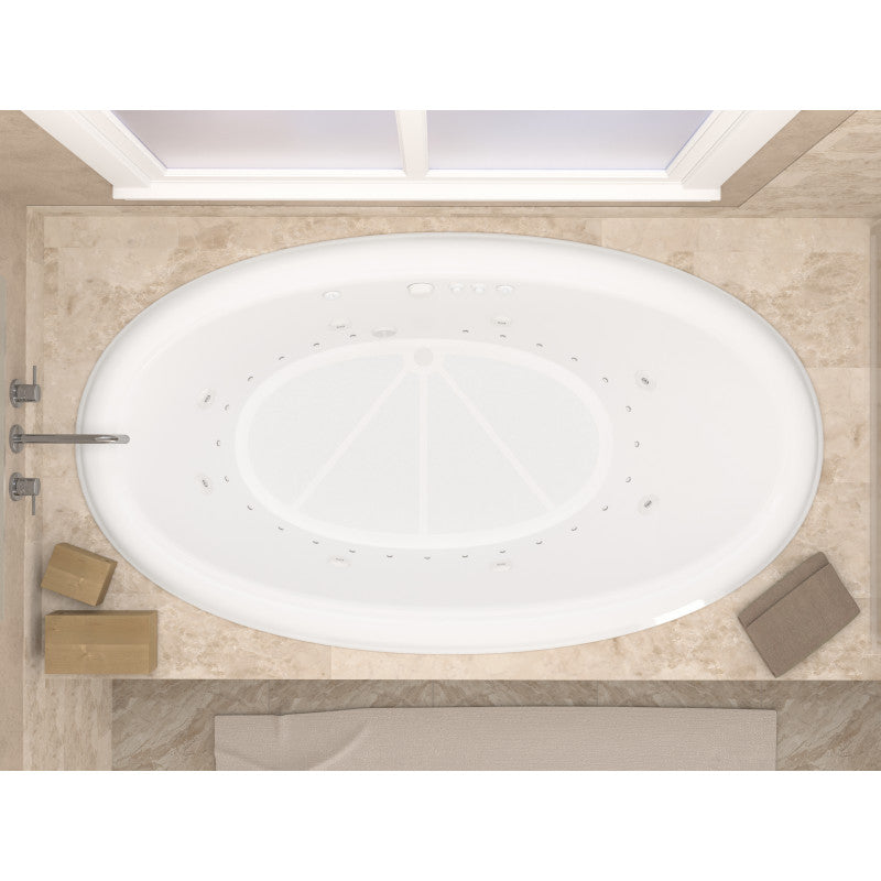 Atlantis Whirlpools Petite 44 x 78 Oval Air & Whirlpool Jetted Bathtub