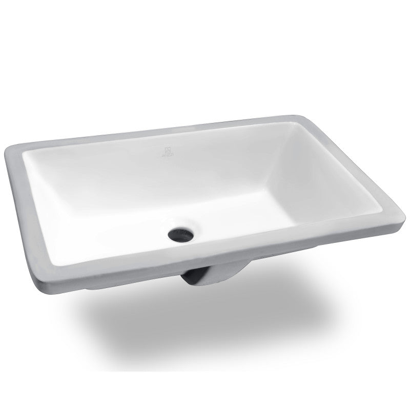 Rhodes Series 21 in. Ceramic Undermount Sink Basin in White