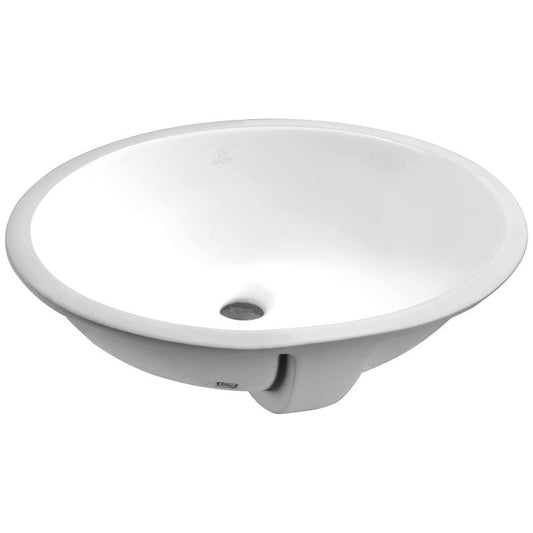 Rhodes Series 17 in. Ceramic Undermount Sink Basin in White