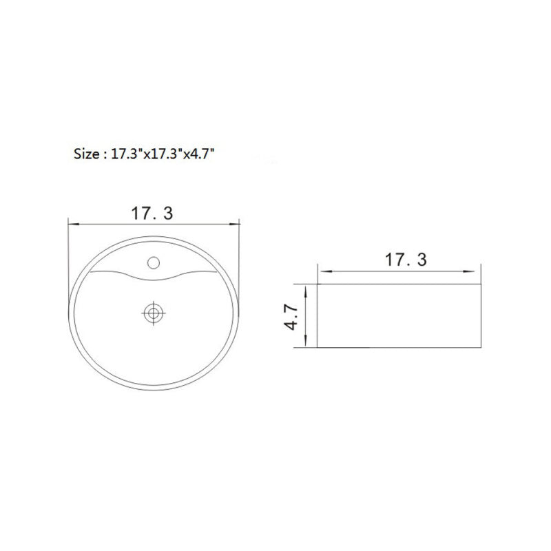 Rhapsody Series Ceramic Vessel Sink in Neolith Marble Finish