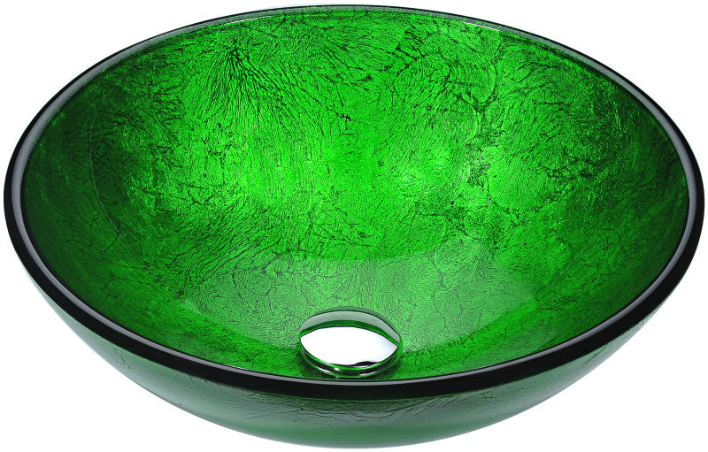 Gardena Series Deco-Glass Vessel Sink in Verdure Green