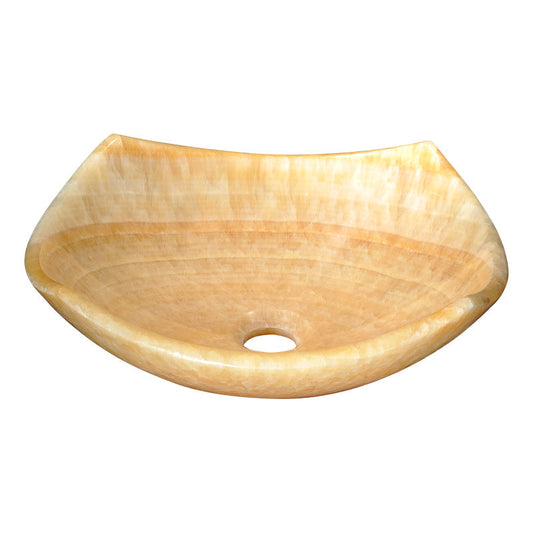 Flavescent Visage Natural Stone Vessel Sink in Cream Jade