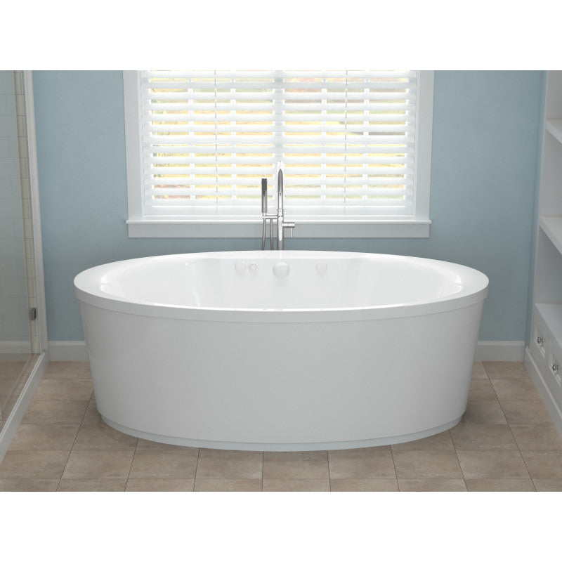 Atlantis Whirlpools Suisse 34 x 68 Oval Freestanding Whirlpool Jetted Bathtub