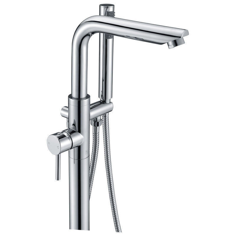 Sens Series 2-Handle Freestanding Claw Foot Tub Faucet with Hand Shower in Polished Chrome