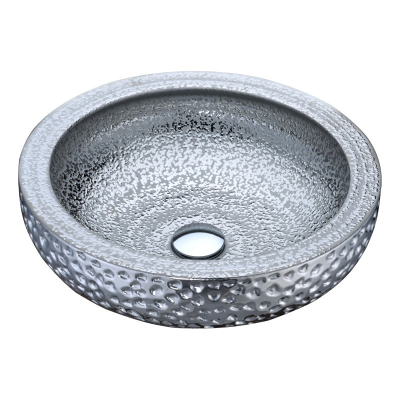 Regalia Series Vessel Sink in Speckled Silver