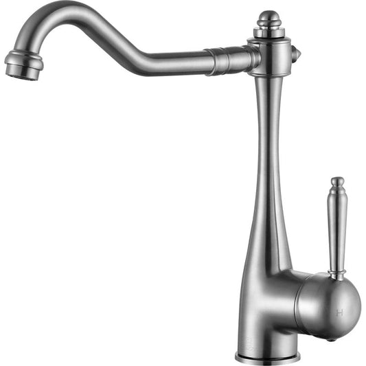 Patriarch Single Handle Standard Kitchen Faucet in Brushed Nickel