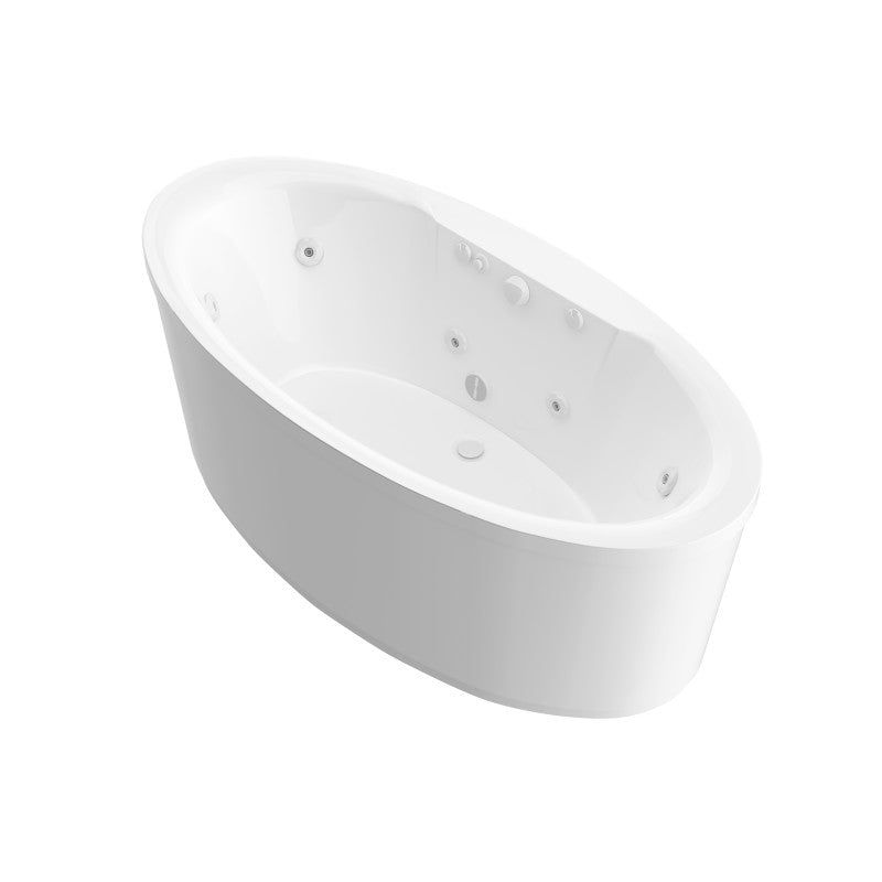 Atlantis Whirlpools Suisse 34 x 68 Oval Freestanding Whirlpool Jetted Bathtub