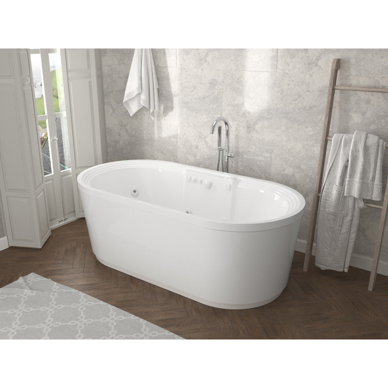 Atlantis Whirlpools Royale 34 x 67 Oval Freestanding Air & Whirlpool Water Jetted Bathtub