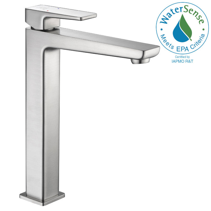 Valor Single Hole Single-Handle Bathroom Faucet in Brushed Nickel