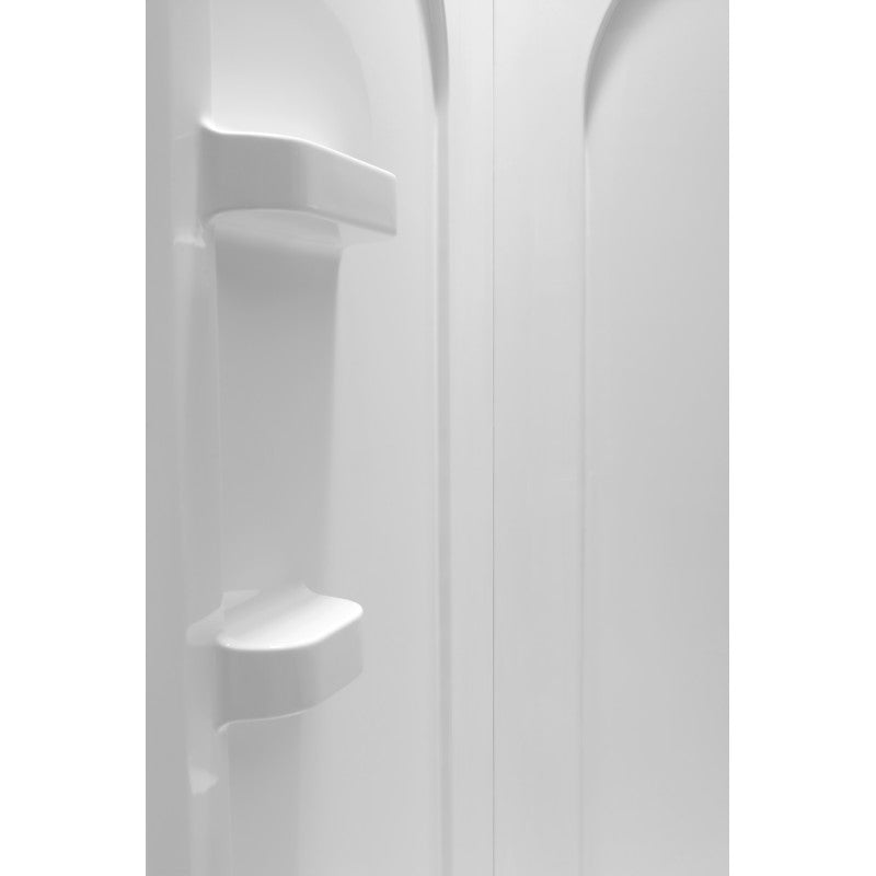 Studio 38 in. x 38 in. x 75 in. 2-piece DIY Friendly Corner Shower Surround in White